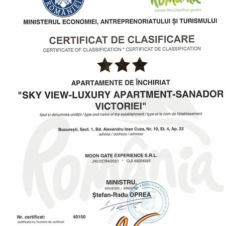 Sky View - Luxury Apartament - Sanador Victoriei Βουκουρέστι Εξωτερικό φωτογραφία